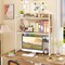 Desktop Bookshelf Hutch 2 Tier Monitor Stand with Pegboard Storage Organizer for Computer Desk Gaming Table Office Use